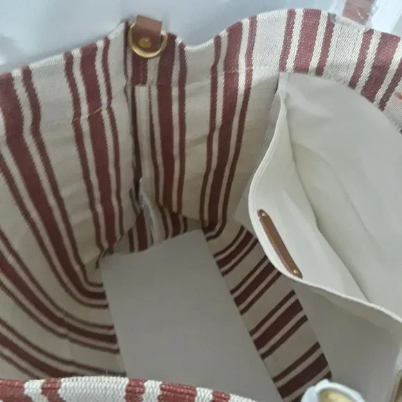 Banana Republic Stripe Canvas Tote